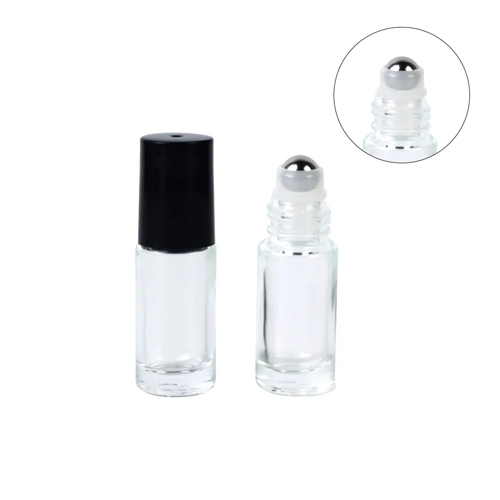 Frasco de vidrio transparente Roll-on
